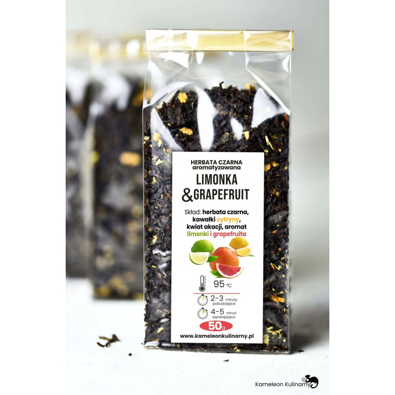 HERBATA CZARNA aromatyzowana LIMONKA GRAPEFRUIT 50