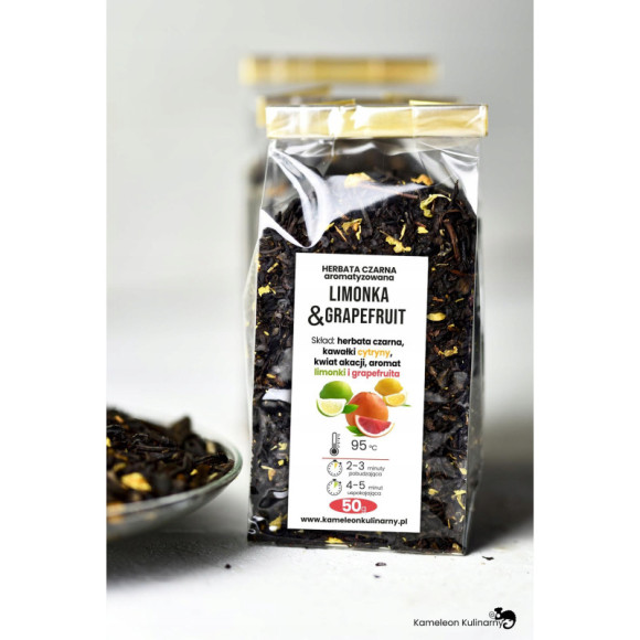 HERBATA CZARNA aromatyzowana LIMONKA GRAPEFRUIT 50 HERBATA CZARNA aromatyzowana LIMONKA GRAPEFRUIT 50