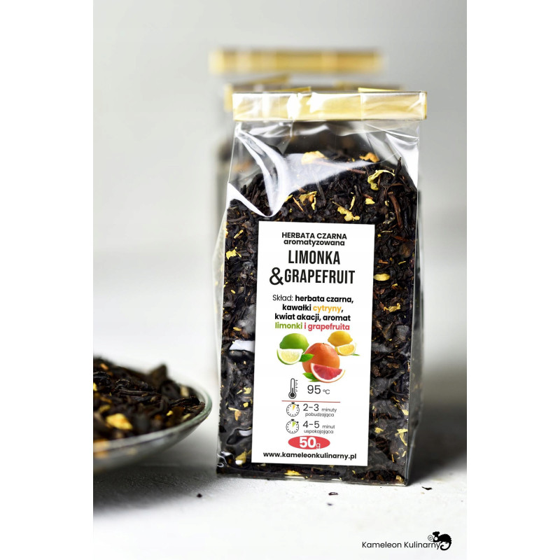 HERBATA CZARNA aromatyzowana LIMONKA GRAPEFRUIT 50