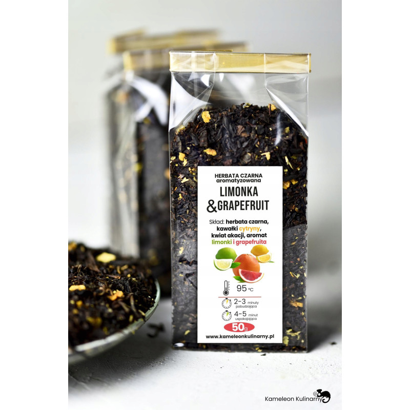 HERBATA CZARNA aromatyzowana LIMONKA GRAPEFRUIT 50