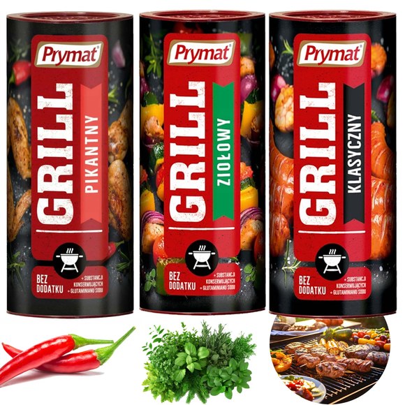 PRYMAT PRZYPRAWA GRILL MIX3 SMAKÓW mieszanka przypraw TUBA