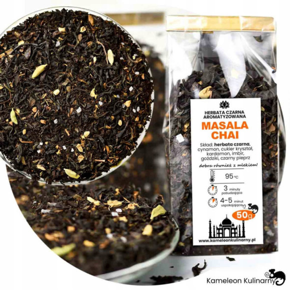 HERBATA CZARNA aromatyzowana MASALA CHAI 50g HERBATA CZARNA aromatyzowana MASALA CHAI 50g