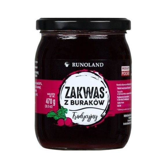 Runoland ZAKWAS Z BURAKÓW TRADYCYJNY buraczany 470g 500ml