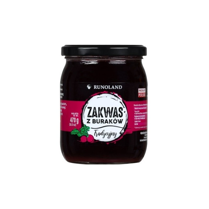 Runoland ZAKWAS Z BURAKÓW TRADYCYJNY buraczany 470g 500ml