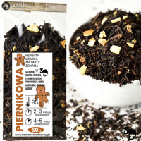 HERBATA CZARNA aromatyzowana PIERNIKOWA Cynamon Imbir Kardamon Goździki 50G