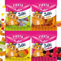 Fiesta ŻELKI 4 SMAKI słodko-kwaśna przekąska MIX 4 80g x4 =