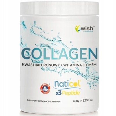 Wish KOLAGEN NATICOL 3 PEPTYDY 10000mg wsparcie SKÓRA WŁOSY
