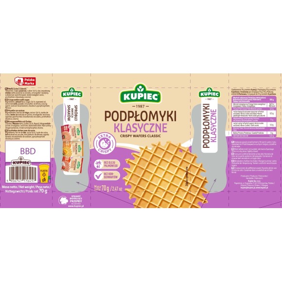 Kupiec PODPŁOMYKI KLASYCZNE Z CUKREM 70g