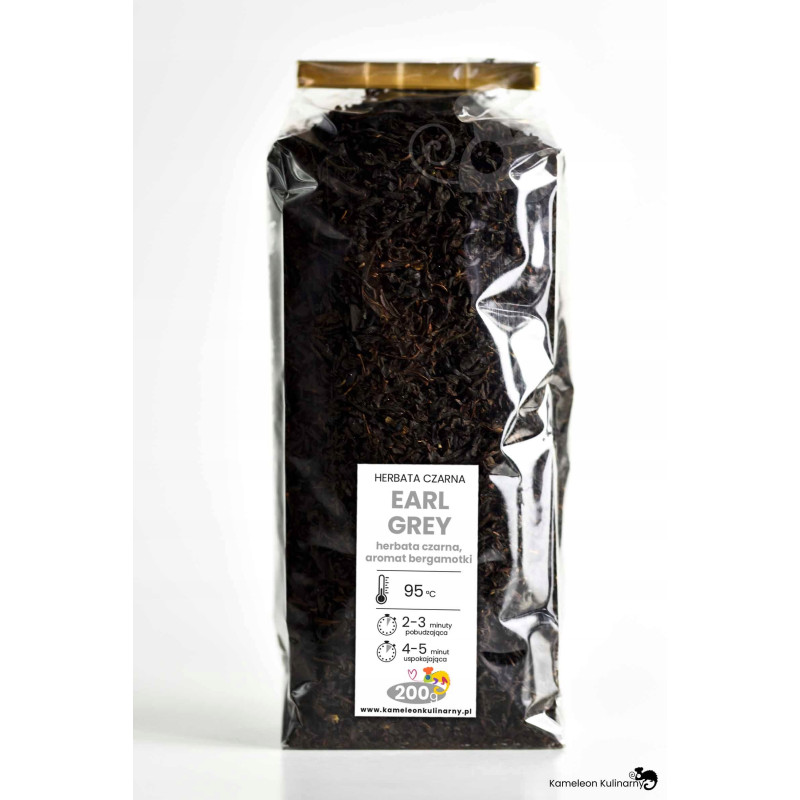 HERBATA CZARNA EARL GREY bergamotka liściasta 200g