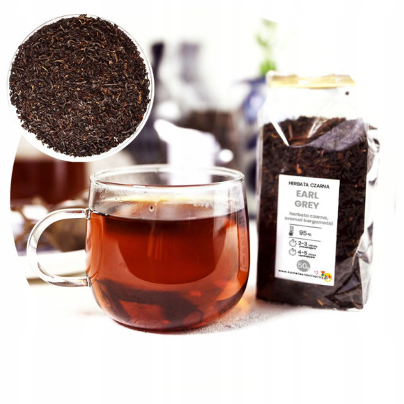 HERBATA CZARNA LIŚCIASTA aromatyzowana EARL GREY zbergamotką bergamotka 50g HERBATA CZARNA LIŚCIASTA aromatyzowana EARL GREY zbergamotką bergamotka 50g