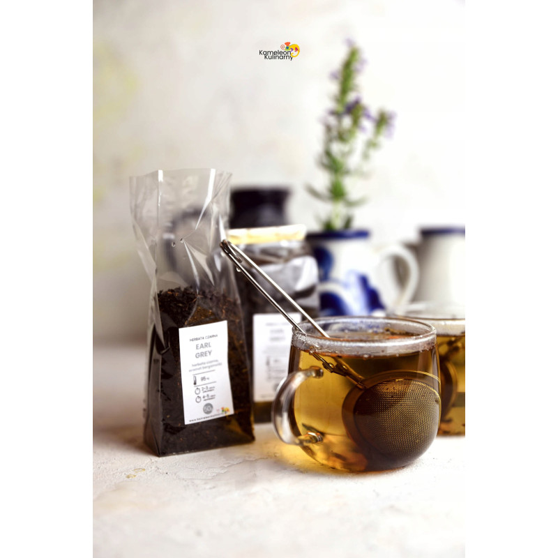 HERBATA CZARNA LIŚCIASTA aromatyzowana EARL GREY zbergamotką bergamotka 50g