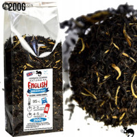 HERBATA CZARNA naturalna ENGLISH BREAKFAST liściasta 200g duże opakowanie