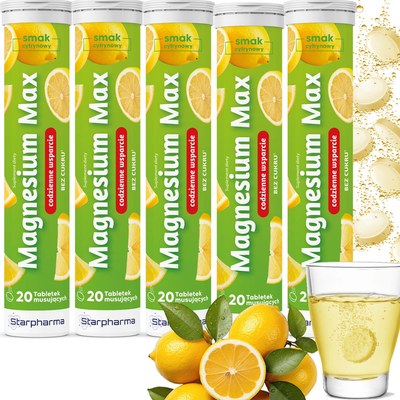 Starpharma MEGNESIUM MAX magnez + witamina B6 20 x5=100