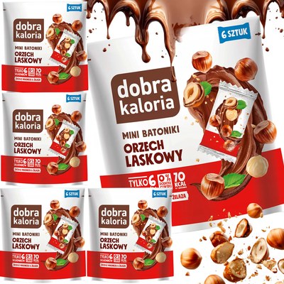 Dobra kaloria MINI BATONIKI daktylowe ORZECH LASKOWY 30