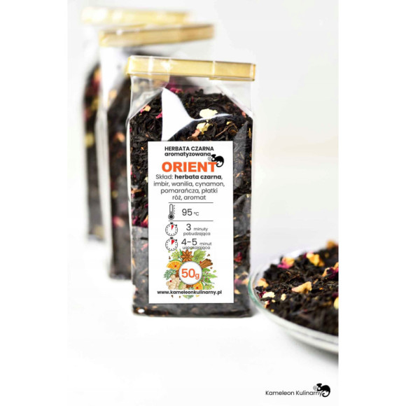 HERBATA czarna ORIENT imbir wanilia cynamon 50g HERBATA czarna ORIENT imbir wanilia cynamon 50g
