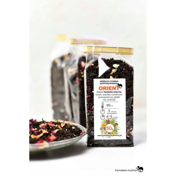 HERBATA czarna ORIENT imbir wanilia cynamon 50g HERBATA czarna ORIENT imbir wanilia cynamon 50g