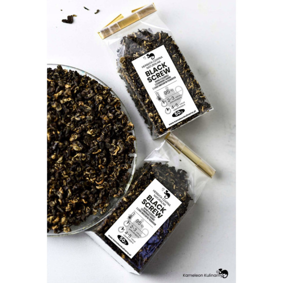 HERBATA CZARNA Premium naturalna BLACK SCREW wyjątkowa bardzo dobra 50g HERBATA CZARNA Premium naturalna BLACK SCREW wyjątkowa bardzo dobra 50g