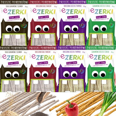 eZerki PALUSZKI pełnozbożowe bez cukru MIX 4 SMAKÓW x2 70g