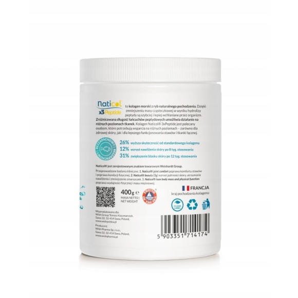 Wish KOLAGEN NATICOL 3 PEPTYDY 10000mg wsparcie SKÓRA WŁOSY
