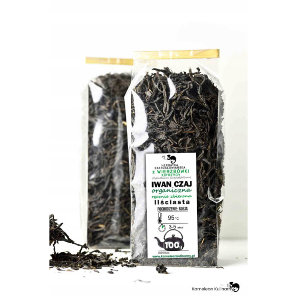 IWAN CZAJ WIERZBÓWKA Kiprzyca liściasta 100g EKO IWAN CZAJ WIERZBÓWKA Kiprzyca liściasta 100g EKO
