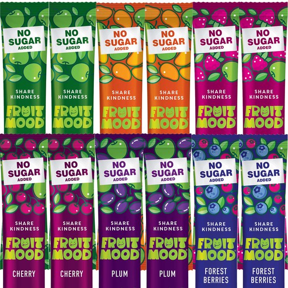 FRUIT MOOD batonik owocowy BEZ DODATKU CUKRU10g MIX 6