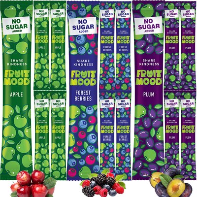 FRUIT MOOD batonik owocowy BEZ DODATKU CUKRU 10g MIX 3