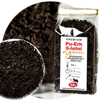 HERBATA czerwona PU-ERH PUERH 6-LETNI ORGANIC 50g