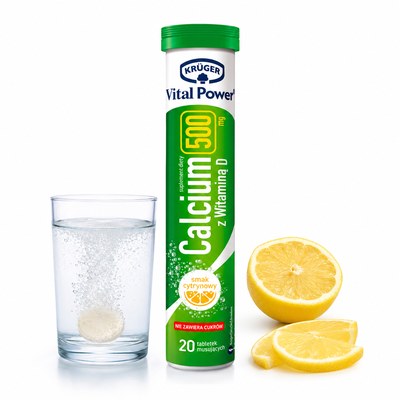 Kruger Vital Power Calcium 500mg + Witamina D smak