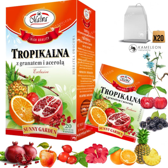 MALWA HERBATA owocowa TROPIKALNA GRANAT ACEROLA MALWA HERBATA owocowa TROPIKALNA GRANAT ACEROLA