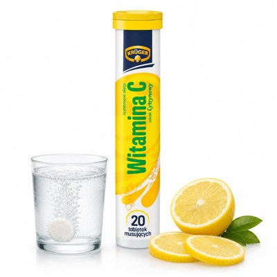 KRUGER WITAMINA C tabletki musujące smak cytrynowy 20