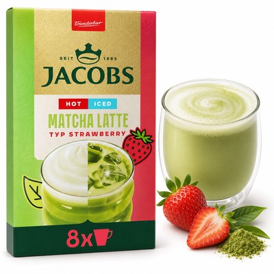 Jacobs MATCHA LATTE STRAWBERRY MATCHA LATTE O SMAKU