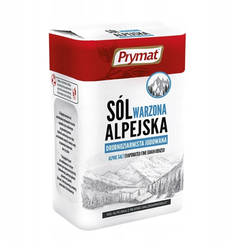 Prymat SÓL warzona ALPEJSKA JODOWANA DROBNOZIARNISTA 1KG