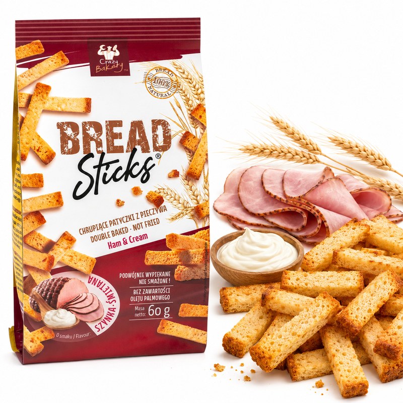 Crazy Bakary BREAD STICKS PRZEKĄSKA Z PIECZYWA O SMAKU