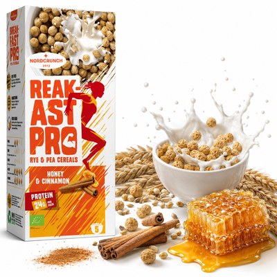 Nordcrunch PŁATKI ŻYTNIO-OWSIANE KULKI CYNAMONOWE 150G