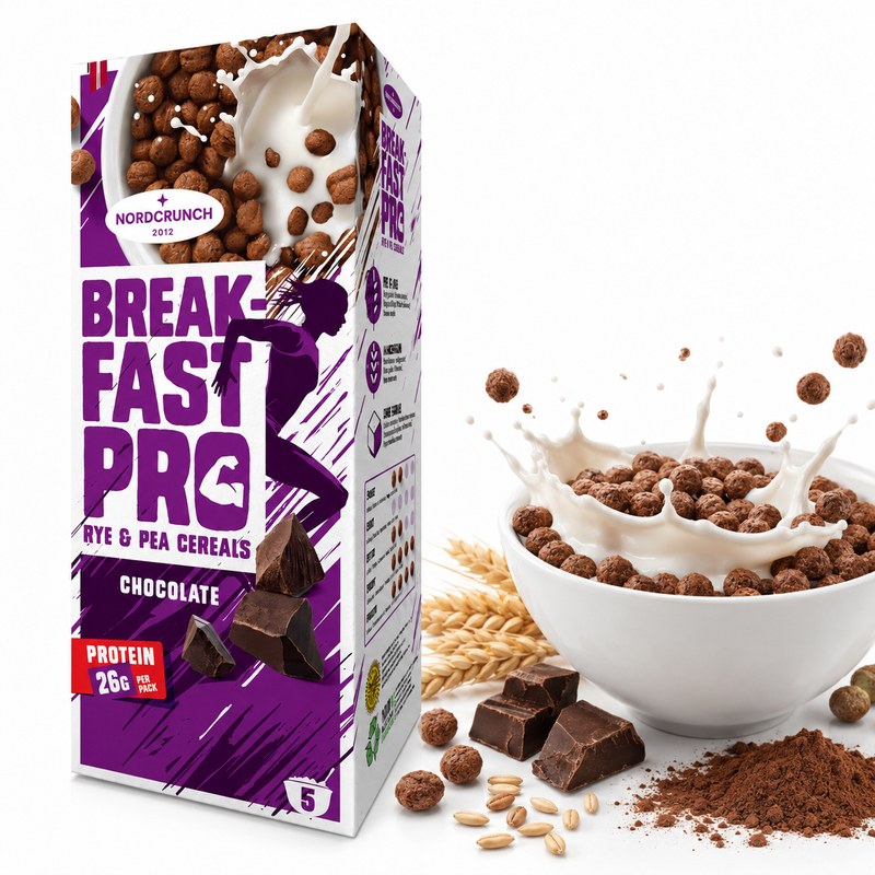 Nordcrunch BREAKFAST PRO KULKI ZBOŻOWE ŻYTNIO-GROCHOWE Z
