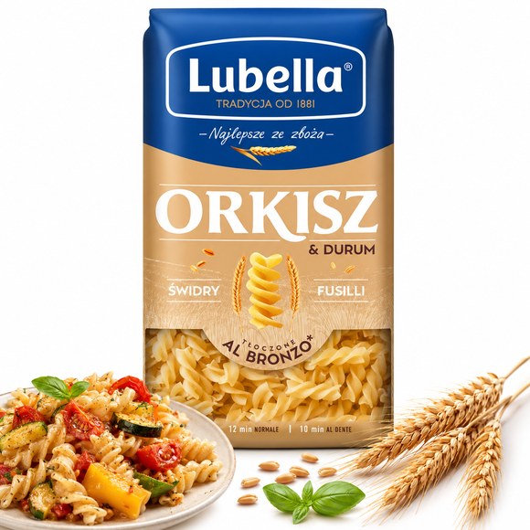 Lubella MAKARON ORKISZ ORKISZOWY ŚWIDRY ŚWIDERKI FUSILLI