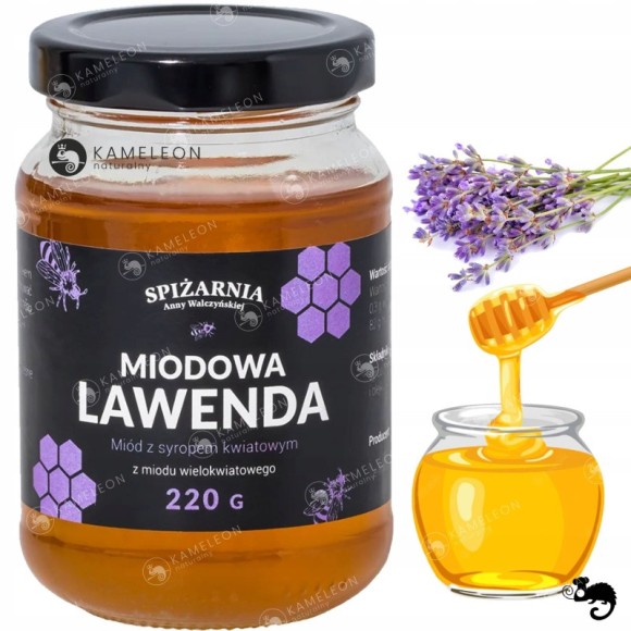 ZESTAW PREZENTOWY na PREZENT LAWENDOWY miód MYDŁO olejek