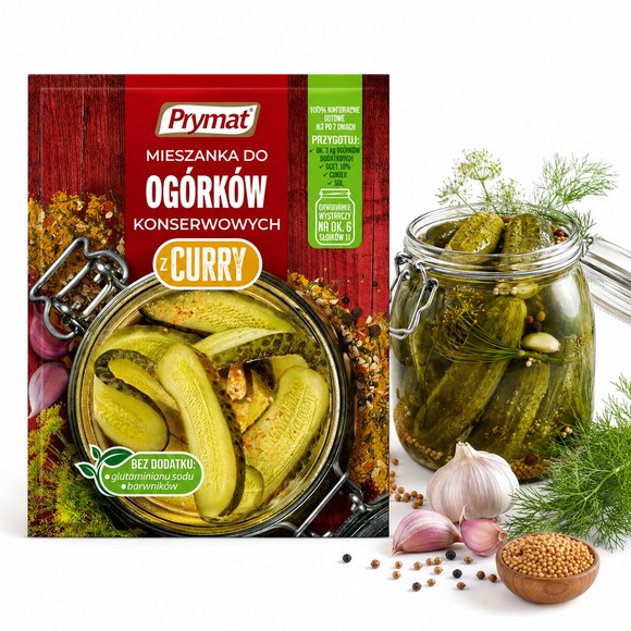 Prymat PRZYPRAWA DO OGÓRKÓW KONSERWOWYCH Z CURRY 40G
