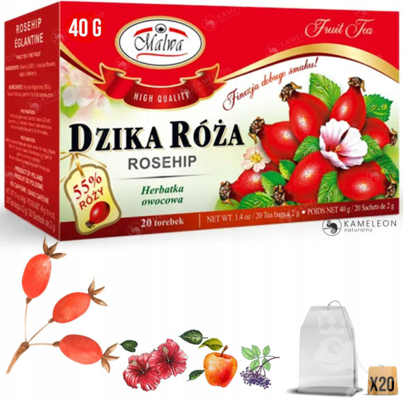 4x Malwa HERBATA OWOCOWA zestaw TRUSKAWKA WIŚNIA DZIKA RÓŻA PORZECZKA 160G 4x Malwa HERBATA OWOCOWA zestaw TRUSKAWKA WIŚNIA DZIKA RÓŻA PORZECZKA 160G