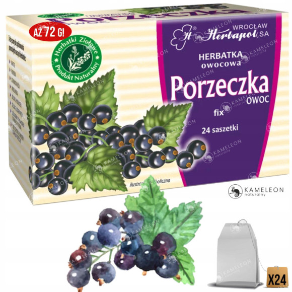 Herbapol HERBATA OWOCOWA 100% CZARNA PORZECZKA x24 Herbapol HERBATA OWOCOWA 100% CZARNA PORZECZKA x24