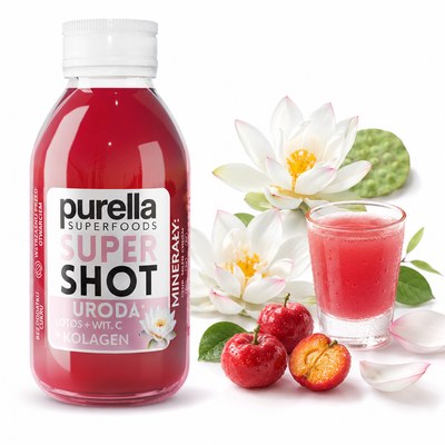Purella SUPERFOODS SUPERSHOT URODA Lotos + Witamina C +