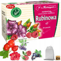 HERBATA OWOCOWA RUBINOWA dzika róża MALINA bez x24