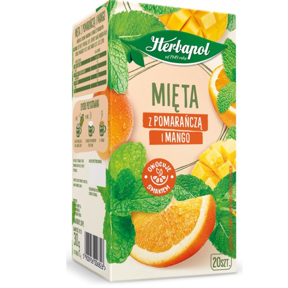 Herbapol POLSKI ZIELNIK MIĘTA Z POMATAŃCZĄ I MANGO 20