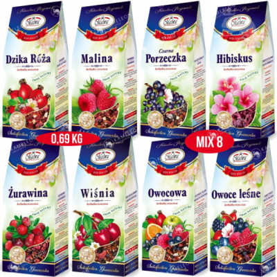 Malwa HERBATA HERBATKA OWOCOWA MIX 8 SMAKÓW 0,69KG