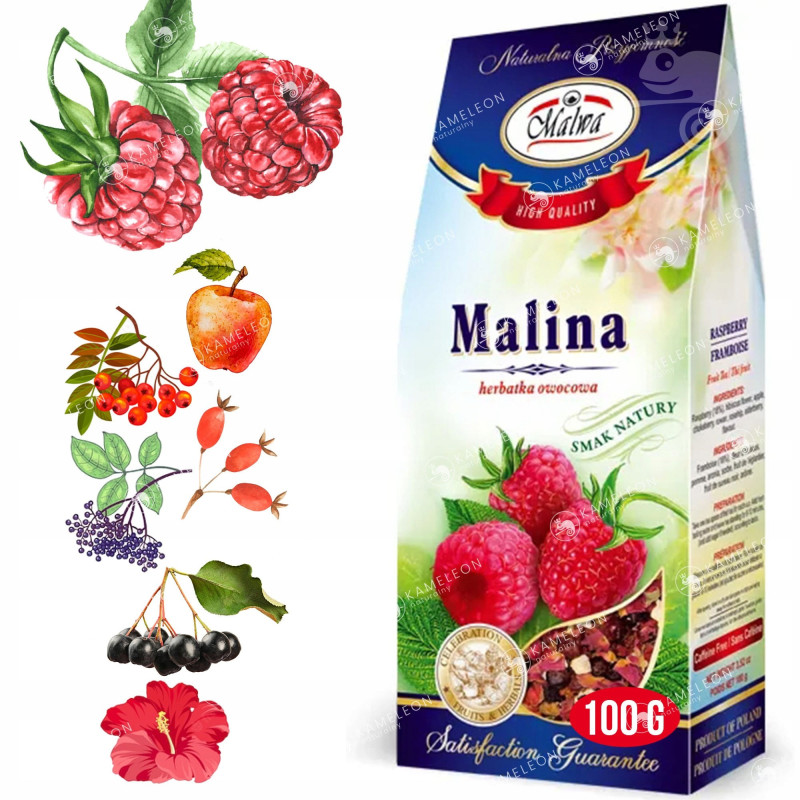 Malwa HERBATA OWOCOWA MALINOWA MALINA SUSZ 100G