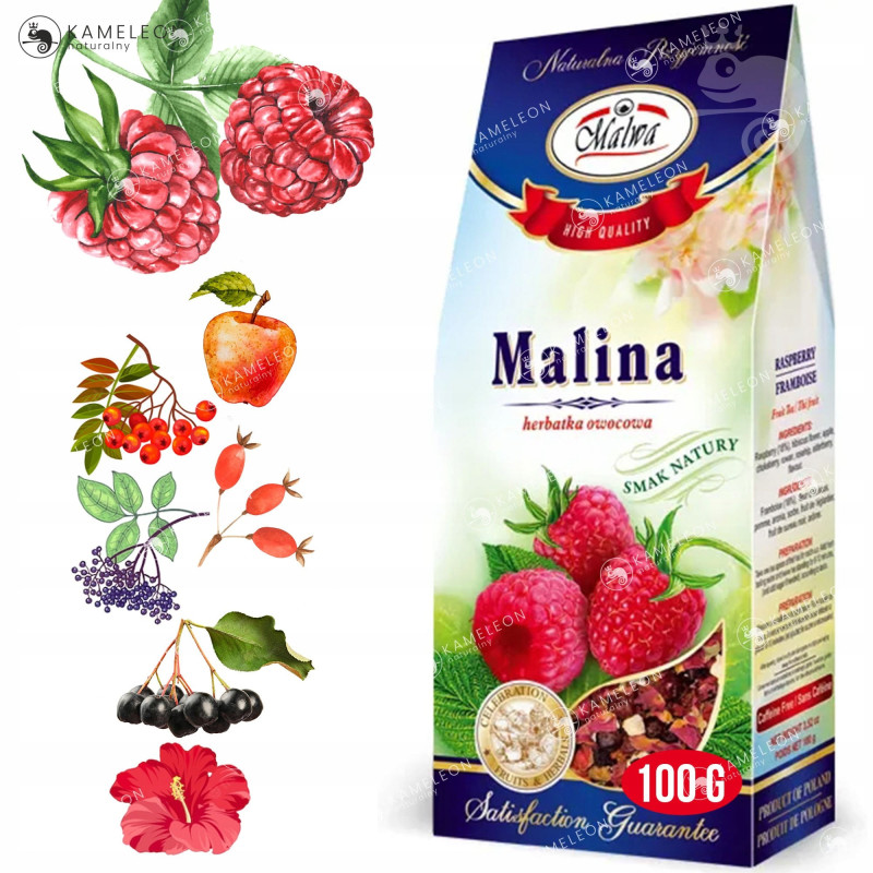 Malwa HERBATA OWOCOWA MALINOWA MALINA SUSZ 100G