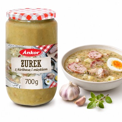 Ankor ZUPA ŻUREK Z KIEŁBASKĄ I MIĘSKIEM danie gotowe w