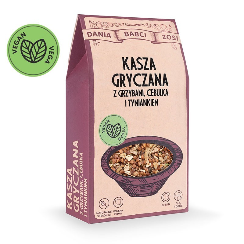 DANIA BABCI ZOSI - KASZA gryczana z grzybami, cebulką i