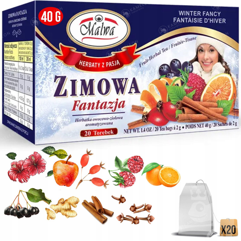 Malwa Herbatka HERBATA OWOCOWA ZIMOWA FANTAZJA