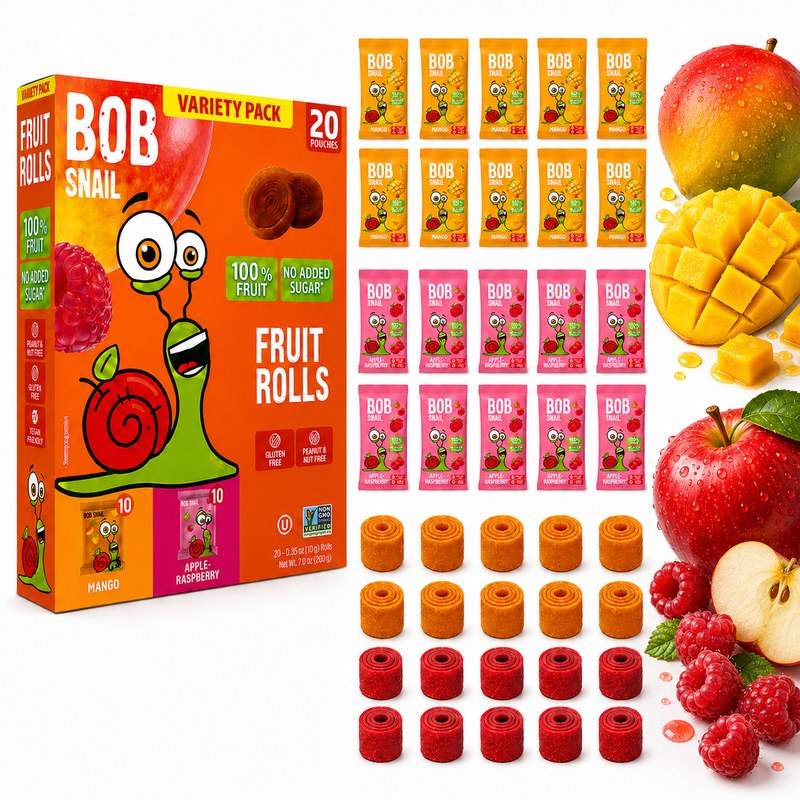 Bob Snail ROLLSY OWOCOWE mix smaków MANGO MALINA20szt x 10g